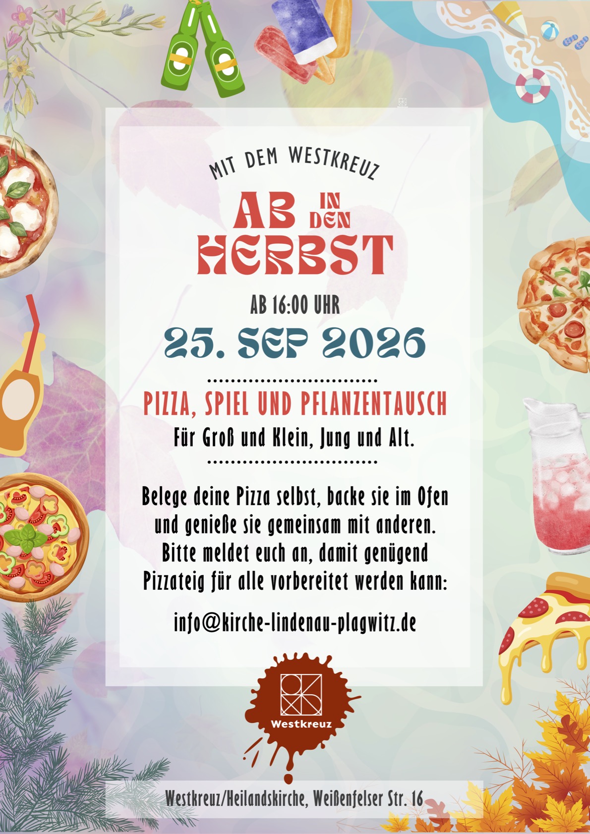 25/09/2026 “Ab in den Herbst – Pizza – Spiel – und Pflanzentausch!”